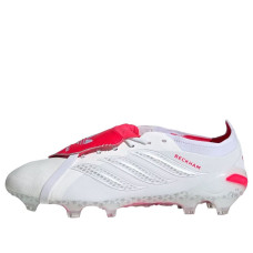 adidas Predator Elite Fold-Over Tongue FG David Beckham White Silver Metallic Lucid Red