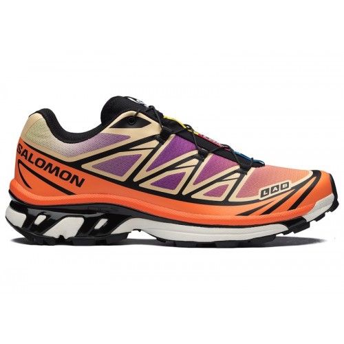 Salomon XT-6 Black Almond Dragon Fire - мужская сетка размеров