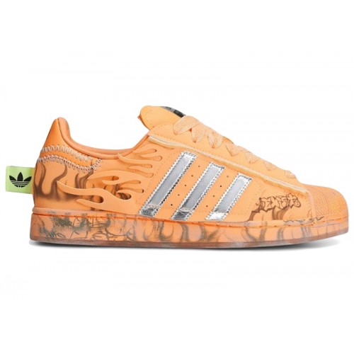 adidas Superstar Hellstar Hazy Orange - мужская сетка размеров