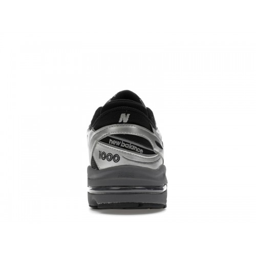 Кроссы New Balance 1000 Black Silver Metallic - мужская сетка размеров