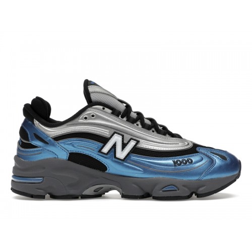 Кроссы New Balance 1000 Metallic Blue - мужская сетка размеров