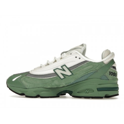 Кроссы New Balance 1000 Green Grey - мужская сетка размеров