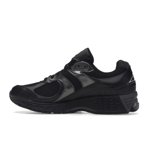 Кроссы New Balance 2002R Black Silver Green - мужская сетка размеров
