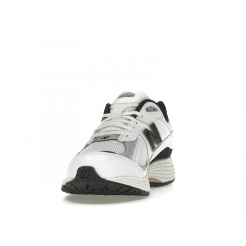 Кроссы New Balance 2002R White Black Gold Metallic - мужская сетка размеров