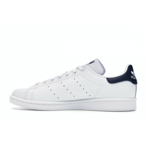 Кроссы adidas Stan Smith Core White New Navy - мужская сетка размеров