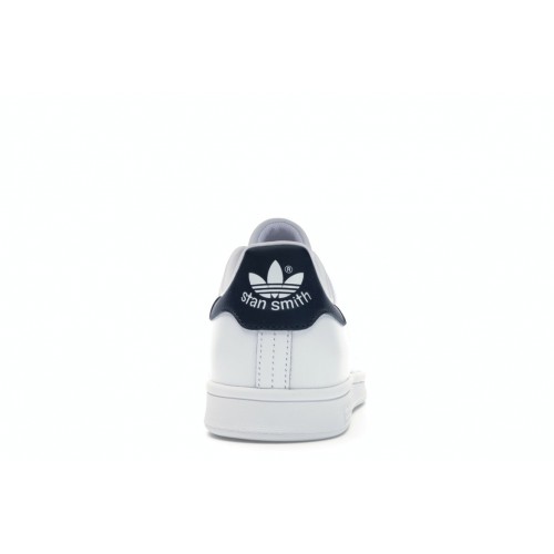 Кроссы adidas Stan Smith Core White New Navy - мужская сетка размеров