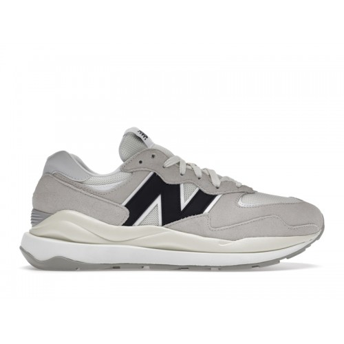 Кроссы New Balance 57/40 Sea Salt White Black - мужская сетка размеров