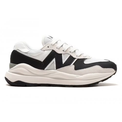 Кроссы New Balance 57/40 White Black - мужская сетка размеров