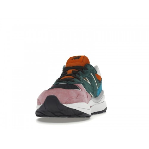 Кроссы New Balance 57/40 Pink Lemonade Green Black Orange - мужская сетка размеров