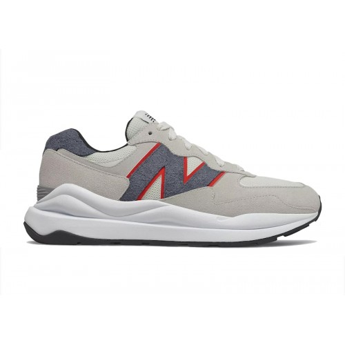 Кроссы New Balance 57/40 Off White Navy Red - мужская сетка размеров