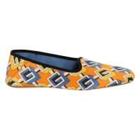 Gucci Geometric G Print Slippers Yellow