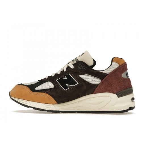 Кроссы New Balance 990v2 MiUSA Season 2 Brown - мужская сетка размеров