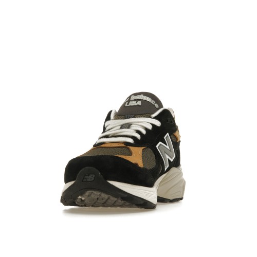 Кроссы New Balance 990v3 MiUSA Black Tan - мужская сетка размеров