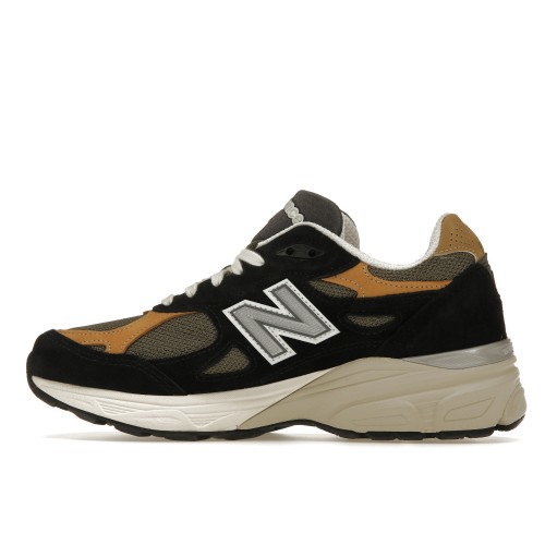 Кроссы New Balance 990v3 MiUSA Black Tan - мужская сетка размеров