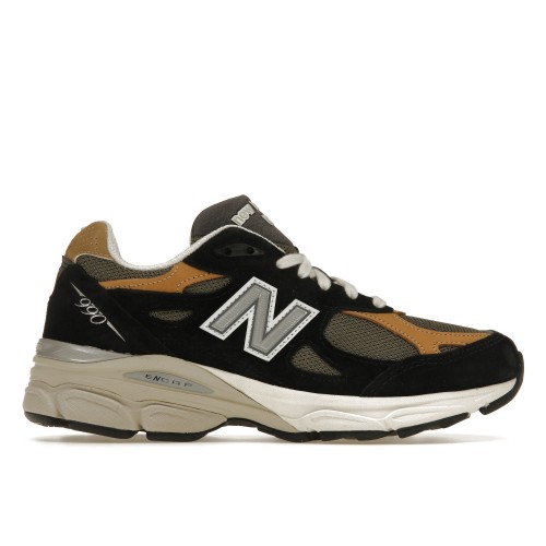 Кроссы New Balance 990v3 MiUSA Black Tan - мужская сетка размеров