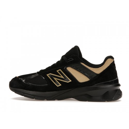 Кроссы New Balance 990v5 Black Gold - мужская сетка размеров