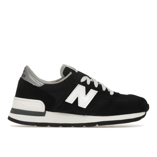 Кроссы New Balance 990v1 MiUSA Black White - мужская сетка размеров