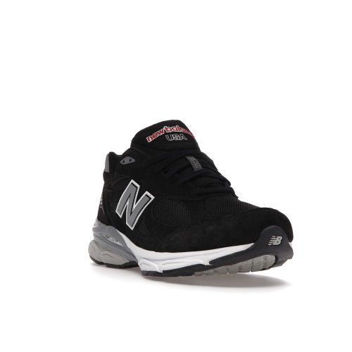 Кроссы New Balance 990v3 MiUSA Black White - мужская сетка размеров