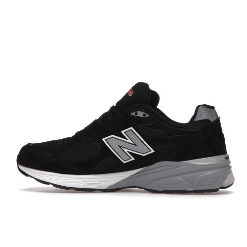 Кроссы New Balance 990v3 MiUSA Black White - мужская сетка размеров
