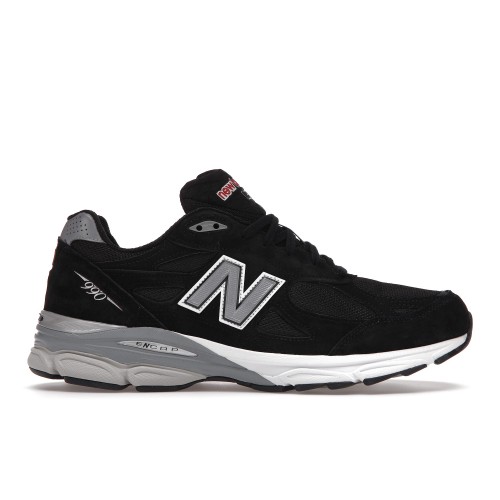 Кроссы New Balance 990v3 MiUSA Black White - мужская сетка размеров