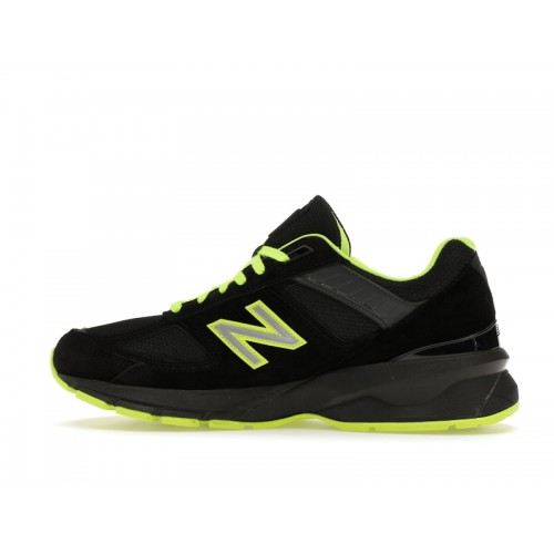 Кроссы New Balance 990v5 MiUSA Black Hi Lite - мужская сетка размеров