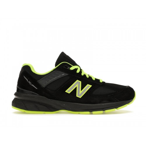 Кроссы New Balance 990v5 MiUSA Black Hi Lite - мужская сетка размеров