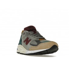 Кроссовки New Balance 990v2 Grey Green Maroon