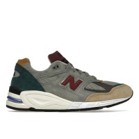 Кроссовки New Balance 990v2 Grey Green Maroon