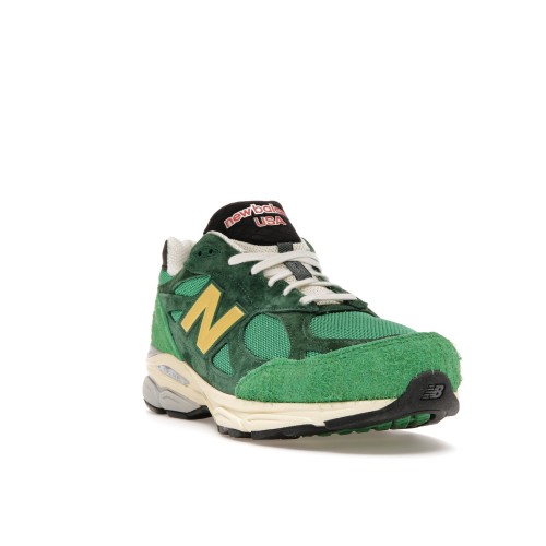 Кроссы New Balance 990v3 MiUSA Varsity Green Gold - мужская сетка размеров