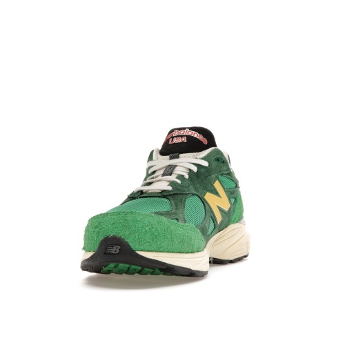 Кроссы New Balance 990v3 MiUSA Varsity Green Gold - мужская сетка размеров