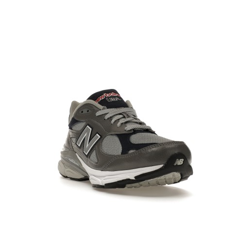 Кроссы New Balance 990v3 MiUSA Elephant Grey Navy - мужская сетка размеров
