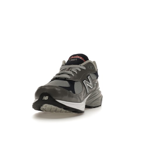 Кроссы New Balance 990v3 MiUSA Elephant Grey Navy - мужская сетка размеров