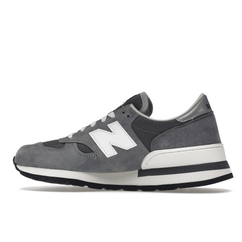 Кроссы New Balance 990 MiUSA Grey White - мужская сетка размеров