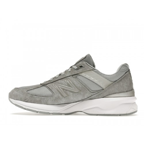 Кроссы New Balance 990v5 Grey White - мужская сетка размеров