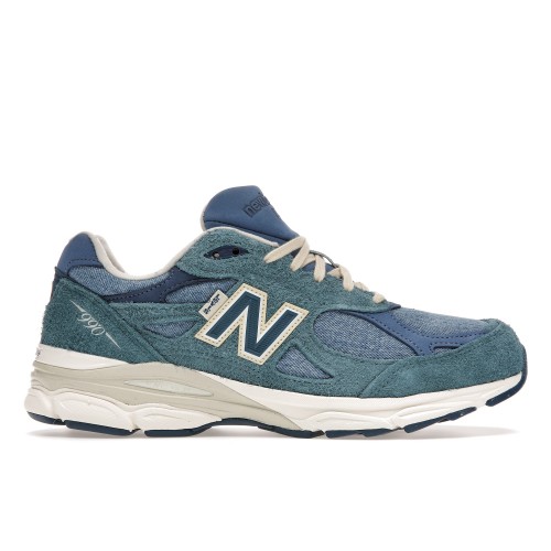 Кроссы New Balance 990v3 MiUSA Levis Denim - мужская сетка размеров