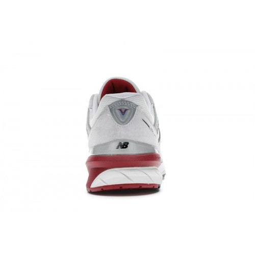 Кроссы New Balance 990v5 Grey Royal Red - мужская сетка размеров