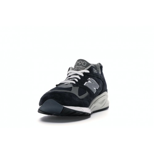 Кроссы New Balance 990v2 Kith Navy - мужская сетка размеров