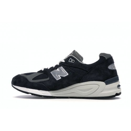 Кроссы New Balance 990v2 Kith Navy - мужская сетка размеров