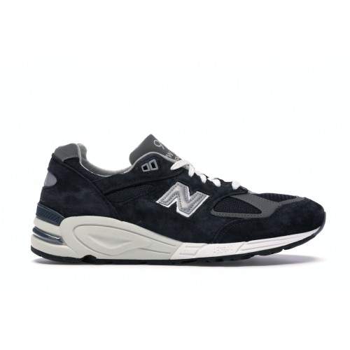 Кроссы New Balance 990v2 Kith Navy - мужская сетка размеров