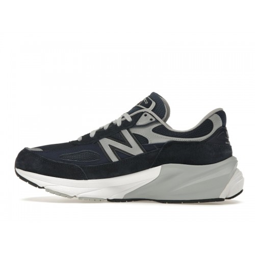 Кроссы New Balance 990v6 MiUSA Navy White - мужская сетка размеров