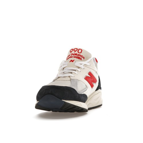 Кроссы New Balance 990v2 MiUSA Teddy Santis Navy Sea Salt - мужская сетка размеров