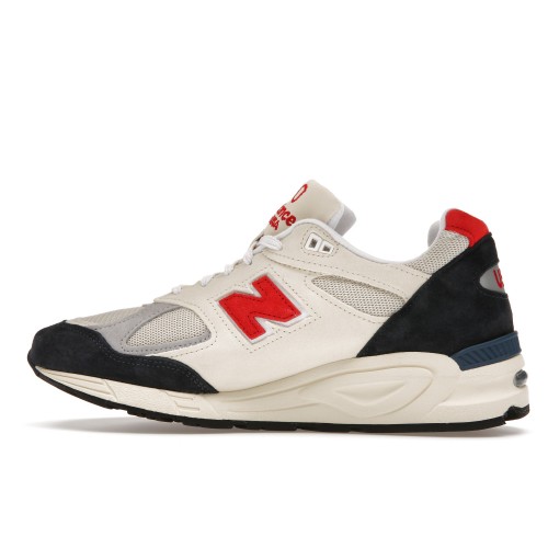 Кроссы New Balance 990v2 MiUSA Teddy Santis Navy Sea Salt - мужская сетка размеров