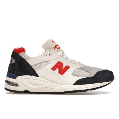 Кроссы New Balance 990v2 MiUSA Teddy Santis Navy Sea Salt - мужская сетка размеров