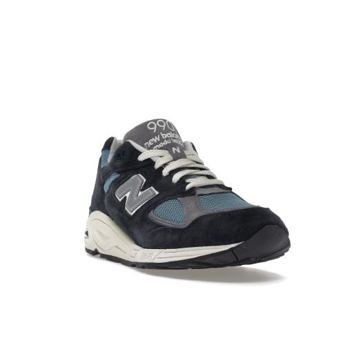 Кроссы New Balance 990v2 MiUSA Teddy Santis Navy Castlerock - мужская сетка размеров