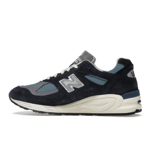 Кроссы New Balance 990v2 MiUSA Teddy Santis Navy Castlerock - мужская сетка размеров