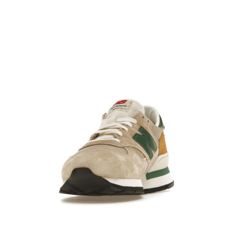 Кроссы New Balance 990v1 MiUSA Tan Green - мужская сетка размеров