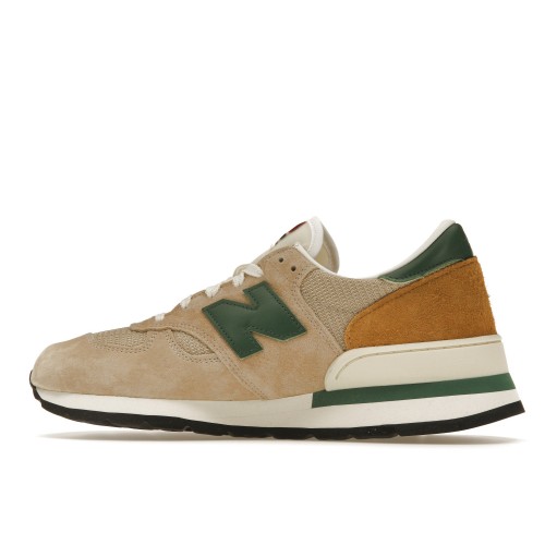 Кроссы New Balance 990v1 MiUSA Tan Green - мужская сетка размеров