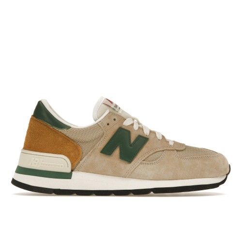 Кроссы New Balance 990v1 MiUSA Tan Green - мужская сетка размеров