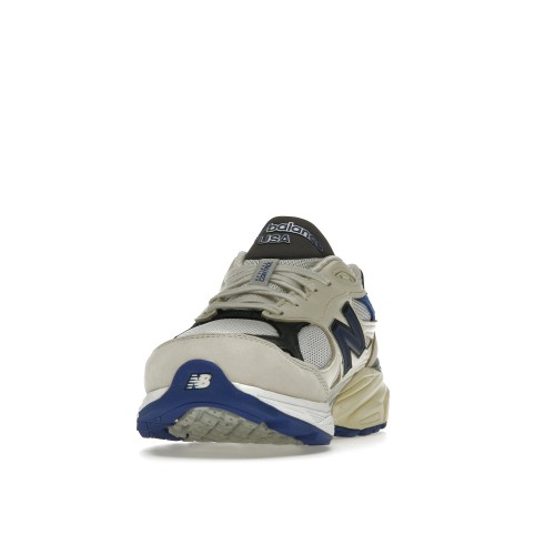 Кроссы New Balance 990v3 MiUSA White Blue - мужская сетка размеров