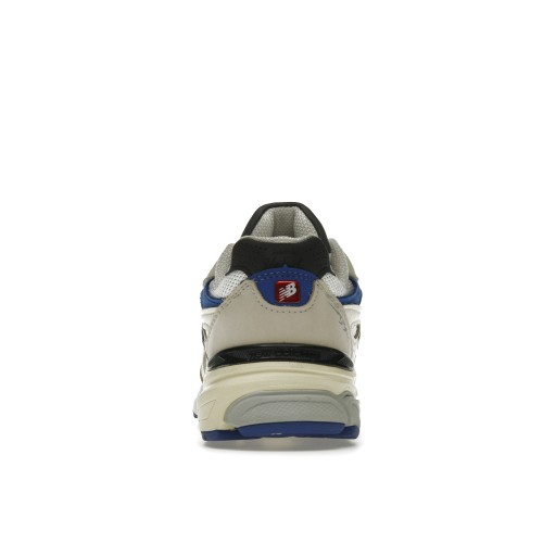 Кроссы New Balance 990v3 MiUSA White Blue - мужская сетка размеров